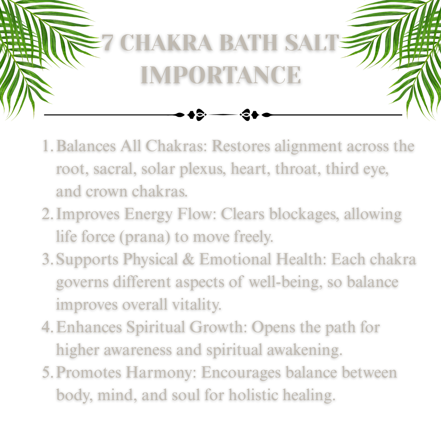 Spiritual Healing Bath Salts - 7 Chakra