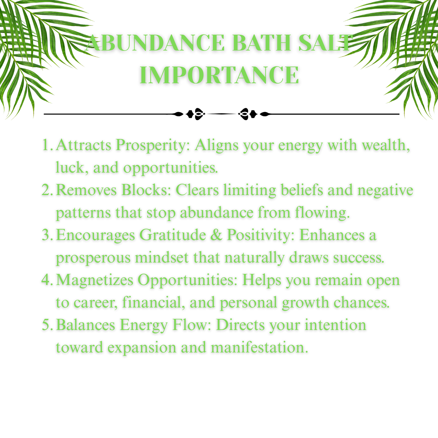 Spiritual Healing Bath Salts - Abundance