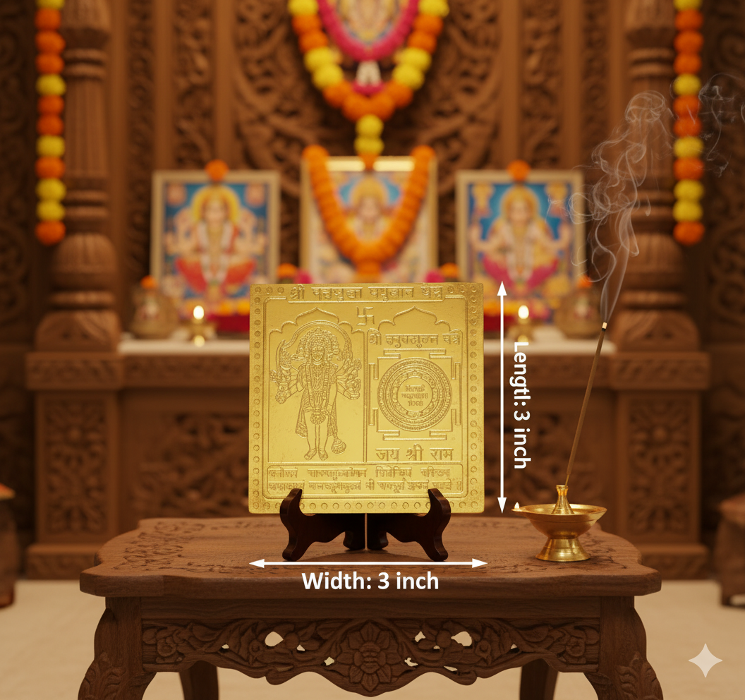 Yantra with stand - Panchmukhi Hanuman Yantra