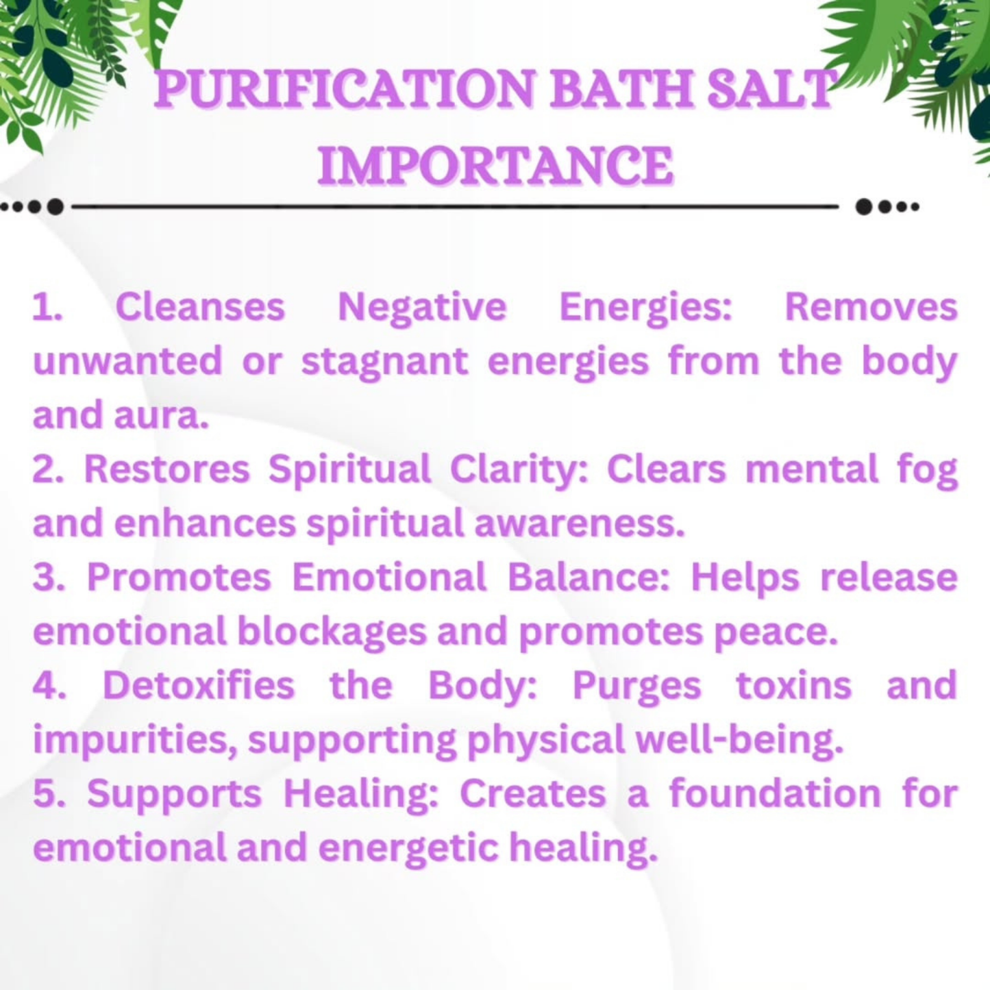 Spiritual Healing Bath Salts - Purification