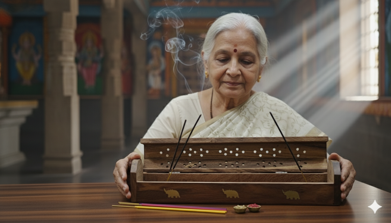 horizontal incense stand
