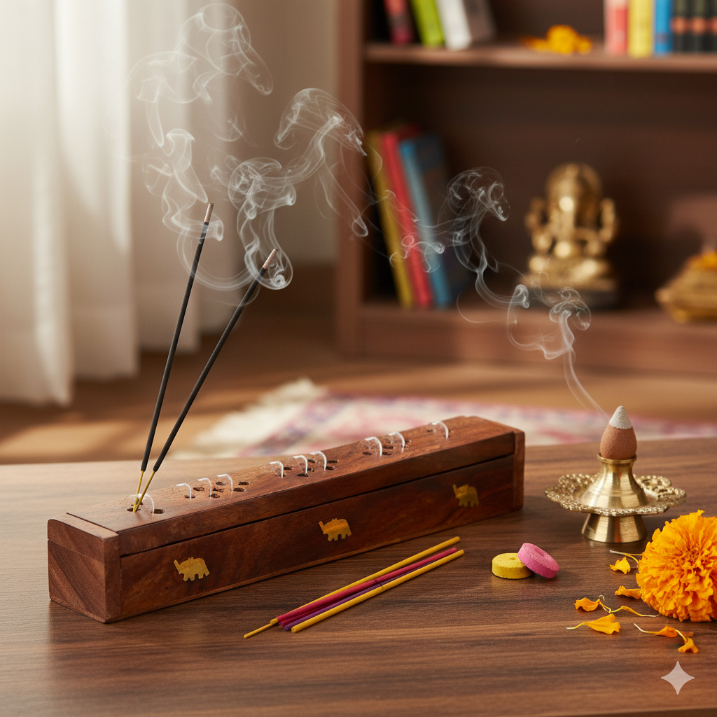 horizontal incense stand